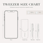Tweezerman Paisley Petite Point and Slant Tweezer Set with Travel Case - Eyebrows for Women and Men
