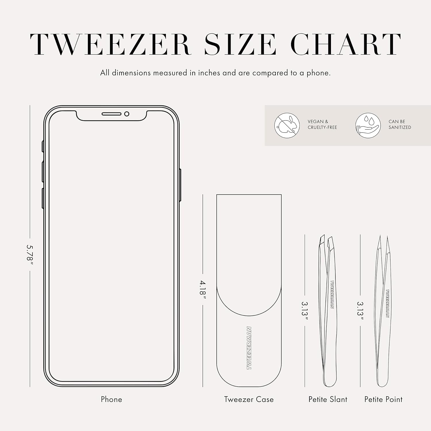 Tweezerman Paisley Petite Point and Slant Tweezer Set with Travel Case - Eyebrows for Women and Men