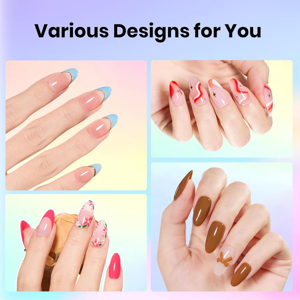 Beetles Gel Nail Polish Kit with U V Light -54 Pcs Gel Nail Kit Four Seasons Glow 32 Colors Set with Base Matte & Glossy Top Coat Soak Off Home Salon Nails DIY Manicure Gifts for Women Teen Girls