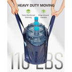 Heavy Duty Moving Bags Extra Large, Premium Storage Bags With Durable Zippers, Reinforced Handles, Moving Supplies For Clothes, Bedding, College Dorm Essentials, 8 Pack Blue