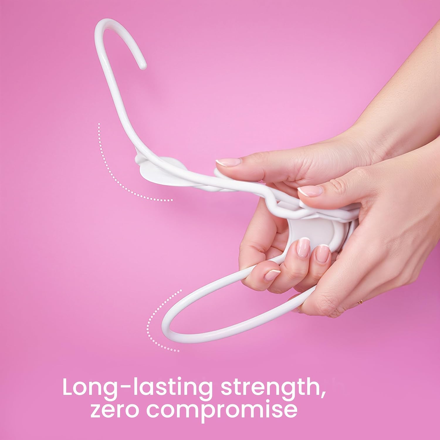 Utopia Home Plastic Hangers 50 Pack – Space Saving Clothes Hanger White | Durable & Strong | Closet Organizer & Storage | Ideal For Apartments, Dorms & Stocking Stuffers