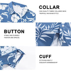 Men'S Hawaiian Wrinkle Free Short Sleeve Button Down Tropical Floral Beach Vacation Shirt
