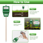 Dr.Meter Soil Moisture Meter, Plant Water Meter For Garden Lawn Farm Indoor & Outdoor Use, Soil Tester Hygrometer Sensor For House Plants, Gardening Gifts, No Battery Needed