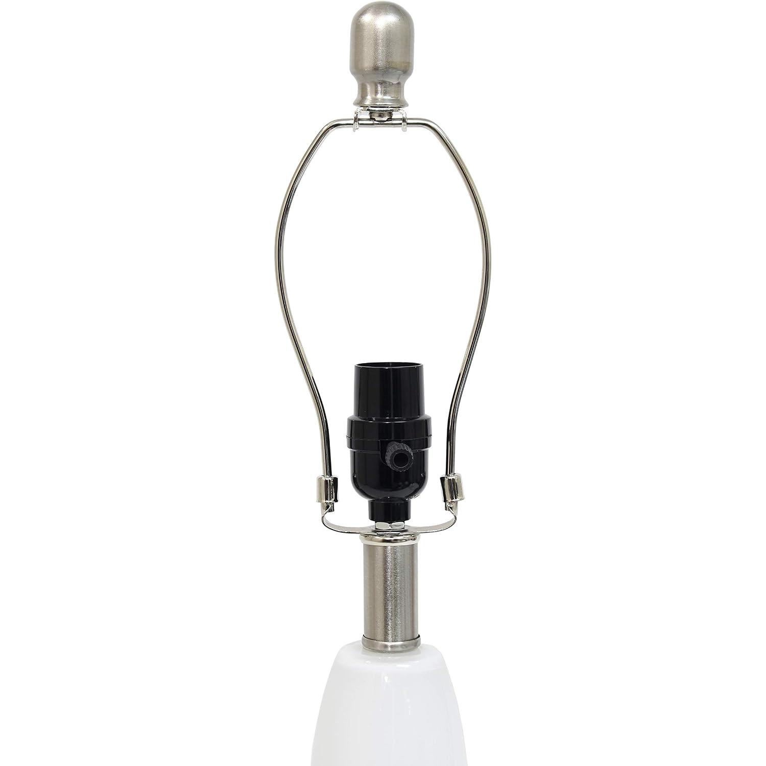 Elegant Designs Lt3315-Wht Contemporary Curved Glass Table Lamp, White