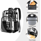 Clear Backpack Transparent Heavy Duty School Pvc Bookbag See Through Bag Boys And Girls For College Work Travel Security