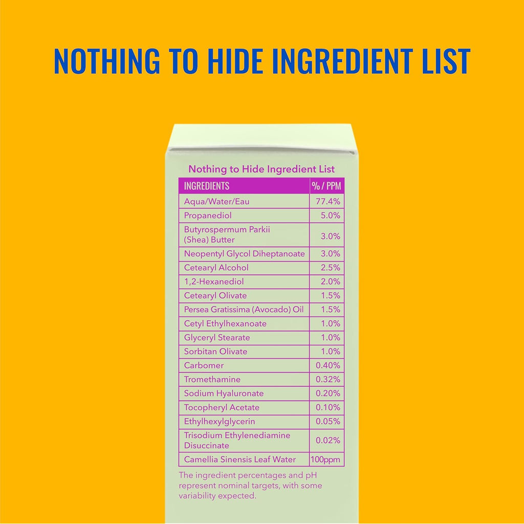Good Molecules Lightweight Daily Moisturizer Face Cream – 100 Ml / 3.38 Fl Oz - Non-Greasy Facial Moisturizer Face Lotion With Shea Butter & Hyaluronic Acid