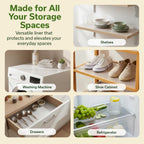 Shelf Liners For Kitchen Cabinets Non-Adhesive 17.7" X 33 Ft Clear Drawer Liner Non Slip, Washable Cabinet Liner, Waterproof Shelf Liners For Cabinets, Refrigerator Bathroom Pantry - Thickened