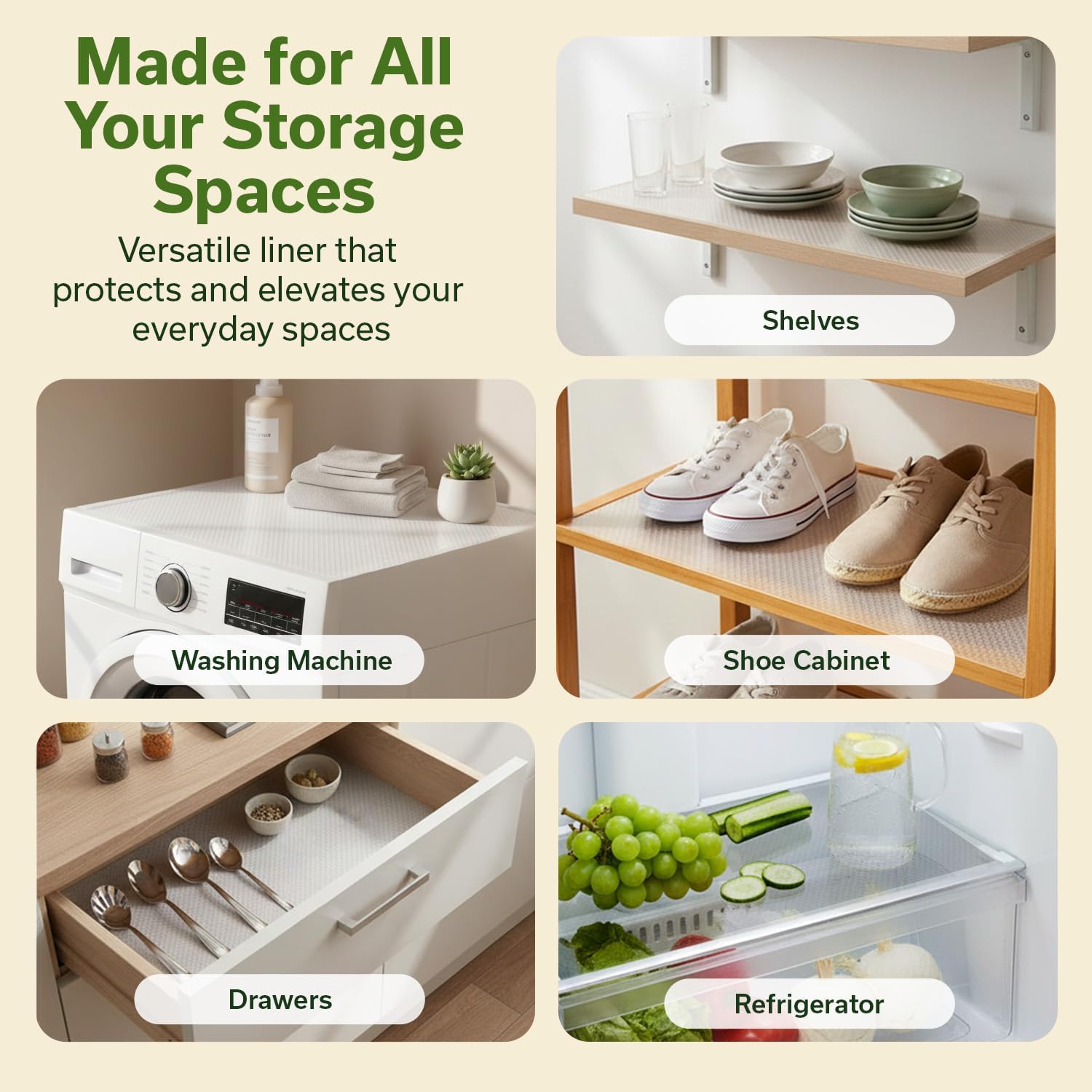 Shelf Liners For Kitchen Cabinets Non-Adhesive 17.7" X 33 Ft Clear Drawer Liner Non Slip, Washable Cabinet Liner, Waterproof Shelf Liners For Cabinets, Refrigerator Bathroom Pantry - Thickened