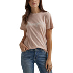 Wrangler Womens Retro Short Sleeve Graphic T-Shirt Peach Whip Heather