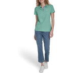 Women's Polo Short Sleeve Button Placket Polo