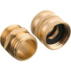 M Mingle Garden Hose Adapter, Male To Male, Female To Female, 3/4 Inch Brass Connector, 4-Pack With Extra 4 Washers