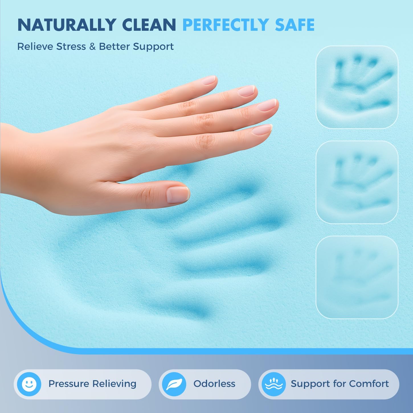 Twin Xl Dual Layer 4 Inch Memory Foam Mattress Topper For Pressure Relief, 2" Breathable Pillow Top Plus 2" Cooling Gel Memory Foam Mattress Pad, 21" Elastic Pocket, Medium Support, White