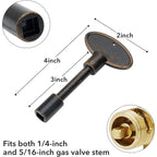 Stanbroil Universal 3-Inch Gas Valve Key Antique Copper | Fits 1/4" And 5/16" Turn Ball Valve For Gas Fire Pits And Fireplaces