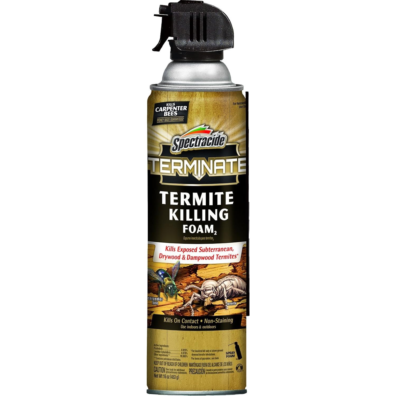 Spectracide Terminate Termite Killing Foam 16 Ounces, For Indoor And Outdoor Use