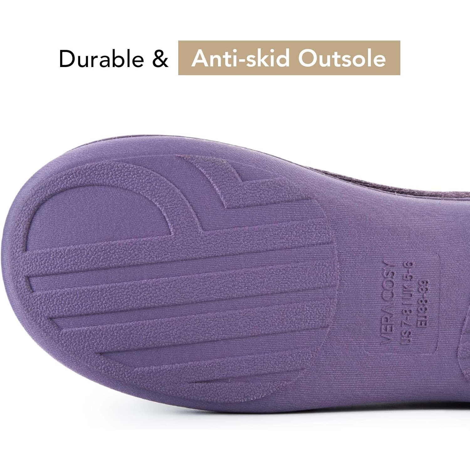 Veracosy Women'S Soft Slippers Memory Foam Non-Slip Indoor Outdoor Shoes