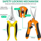 Garden Pruning Shears 3 Pack Gardening Shears Garden Scissors Stainless Steel Plant Flower Scissors Clippers Pruning Shears Tijeras De Jardinería