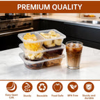 Reusable Snack Containers With Lids, Snack Containers, 20-Pack Snack Pack Containers, Meal Prep Containers Double Compartment, Container Portion Control For On The Go Travel Essentials