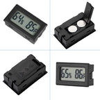 4-Pack Mini Digital Temperature Humidity Meters Gauge Indoor Thermometer Hygrometer Lcd Display Fahrenheit (℉) For Reptile Tank,Jars,Guitar Case,Greenhouse, Garden, Cellar, Fridge, Closet