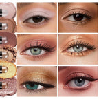 6 Colors Neutral Eyeshadow Stick Combo Set, Nude Brown Rose Gold Matte Shimmer Cream Eye Shadow Sticks Warm Tone Lazy Makeup For Daily & Party, Long Lasting, Waterproof, No Brush Needed, Set A