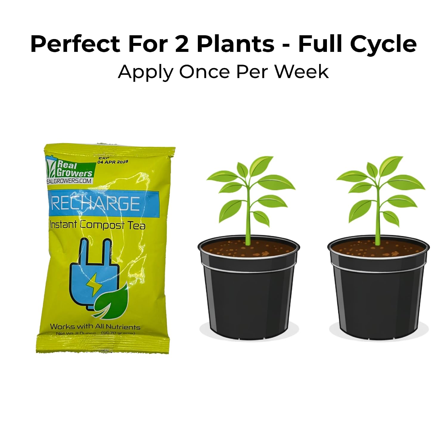 Real Growers Recharge 2 Oz – Explosive Root Growth With Mycorrhizae For Living Soil & Coco Coir