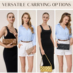 Woven Evening Clutch Purses For Women, Pu Crossbody Shoulder Purse Handbag For Evening, Formal Events, Wedding, Party