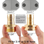 Garden Hose Repair Kits, Fit 3/4" And 5/8" Garden Hose, 3 Sets | Aluminum Alloy Water Hose Connector Male And Female Hose End Repair Fittings Replacement, Hose Mender Kit