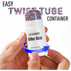Ucanbe Red White Blue Body Glitter Stick For Fourth Of July Singer Concerts Music Festivals, Face Glitter Makeup For Face Body Hair Eyes & Lips, Chunky Glitter For Women 1.2Oz