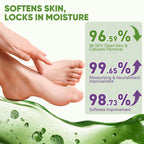 TEAWOO 24 Pairs Moisturizing Foot Masks with Aloe Vera Extract & Jojoba Oil, Intensely Hydrating Foot Mask For Dry Cracked Feet, Moisturizing Socks for Cracked Heel Treatment