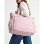 Nishel Travel Puffy Tote Bag For Women, Ultra-Lightweight Large Tote Purse For Office Day And A Short Weekend Getaway
