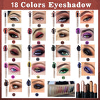 SAUBZEAN Rose Gold Eyeshadow Stick Makeup, Highlighter Matte Cream Eye Shadow Pencil, Waterproof Hypoallergenic Long Lasting Crayon, Glitter Primer Palette Shimmer Eyeliner Pen wiht Soft Brush
