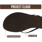 Project Cloud Flip Flops For Women Footwear- Lightweight And Memory Foam Insole Sandals For Women 2026 - Durable Non-Slip Beach Essentials Flats For Women Sandals (Foundations)
