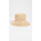 Hat Attack Women's Chic Crochet Straw Bucket Hat Natural