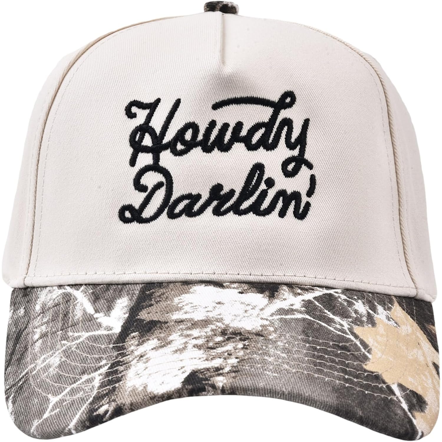 Howdy Darlin' Vintage Hat Two-Tone Funny Trucker Hat Trendy Embroidered Baseball Cap for Women Men Camo