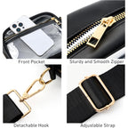 Fibrdoo Clear Bag Stadium Approved, Leather Clear Crossbody Purse Bag for Concerts Sports Events Festivals