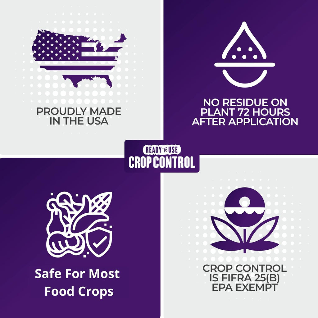 Trifecta Crop Control Ready To Use Maximum Strength Natural Pesticide, Fungicide, Miticide, Insecticide, Help Defeat Spider Mites, Powdery Mildew, Botrytis And Mold On Plants 32 Oz Size