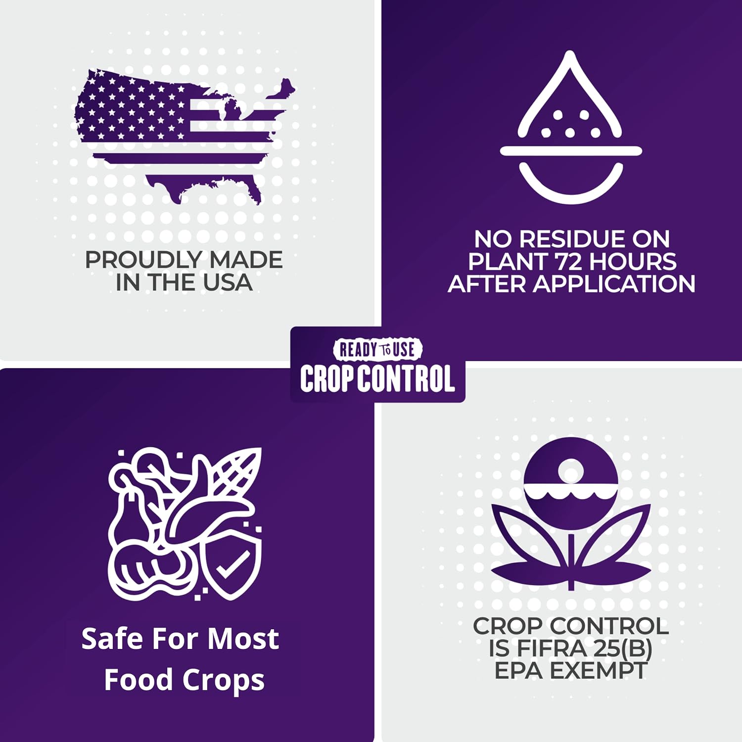 Trifecta Crop Control Ready To Use Maximum Strength Natural Pesticide, Fungicide, Miticide, Insecticide, Help Defeat Spider Mites, Powdery Mildew, Botrytis And Mold On Plants 32 Oz Size