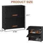 Shoe Rack, 5 Tier Shoe Storage Cabinet With Door 20 Pair Plastic Shoe Shelves Organizer For Closet, Entryway, Hallway, Bedroom, Black