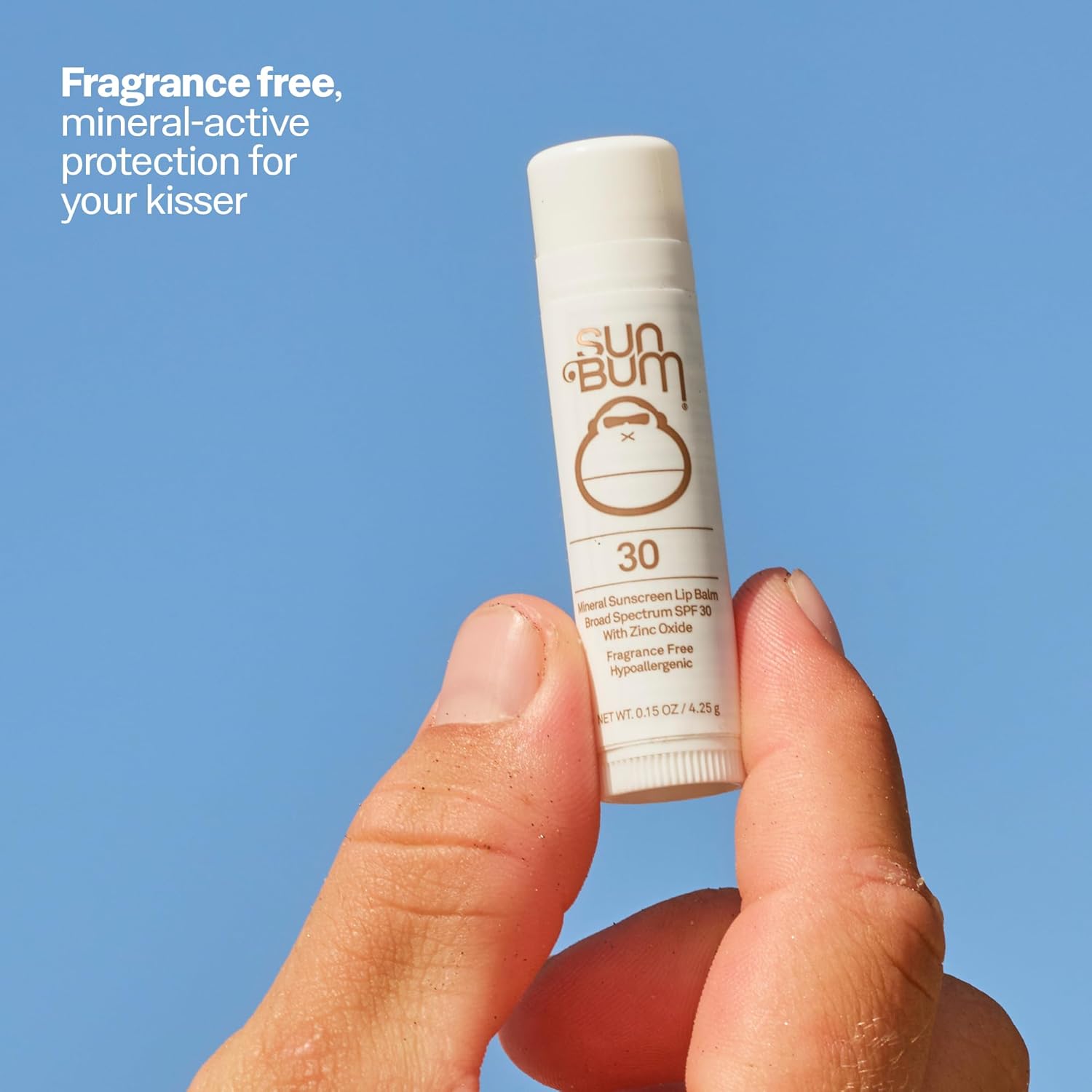 Sun Bum SPF 30 Mineral Sunscreen Lip Balm - Hawaii Act 104 Compliant (Octinoxate & Oxybenzone Free) - Zinc-Based Broad Spectrum UVA/UVB Lip Protection - 0.15 oz Stick