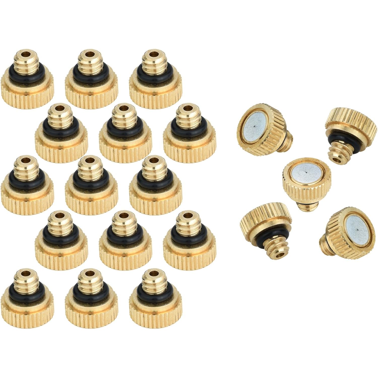 Brass Misting Nozzles For Garden Cooling System 0.012" (0.3 Mm) 10/24 Unc (20 Pcs)