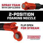 Chapin 1-Gallon Pump Sprayer, Foaming Nozzle For Visible Coverage, 2 Pack | Foaming Nozzle Improves Coverage For Weeds, Pests And Fertilizers; 12-In Wand, Palm-Grip Shut-Off And Reinforced Hose