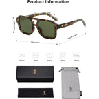 Sojos Retro Aviator Sunglasses For Womens Mens Polarized Trendy Square Designer Inspired Shades 80S 90S Sun Glasses Sj2342