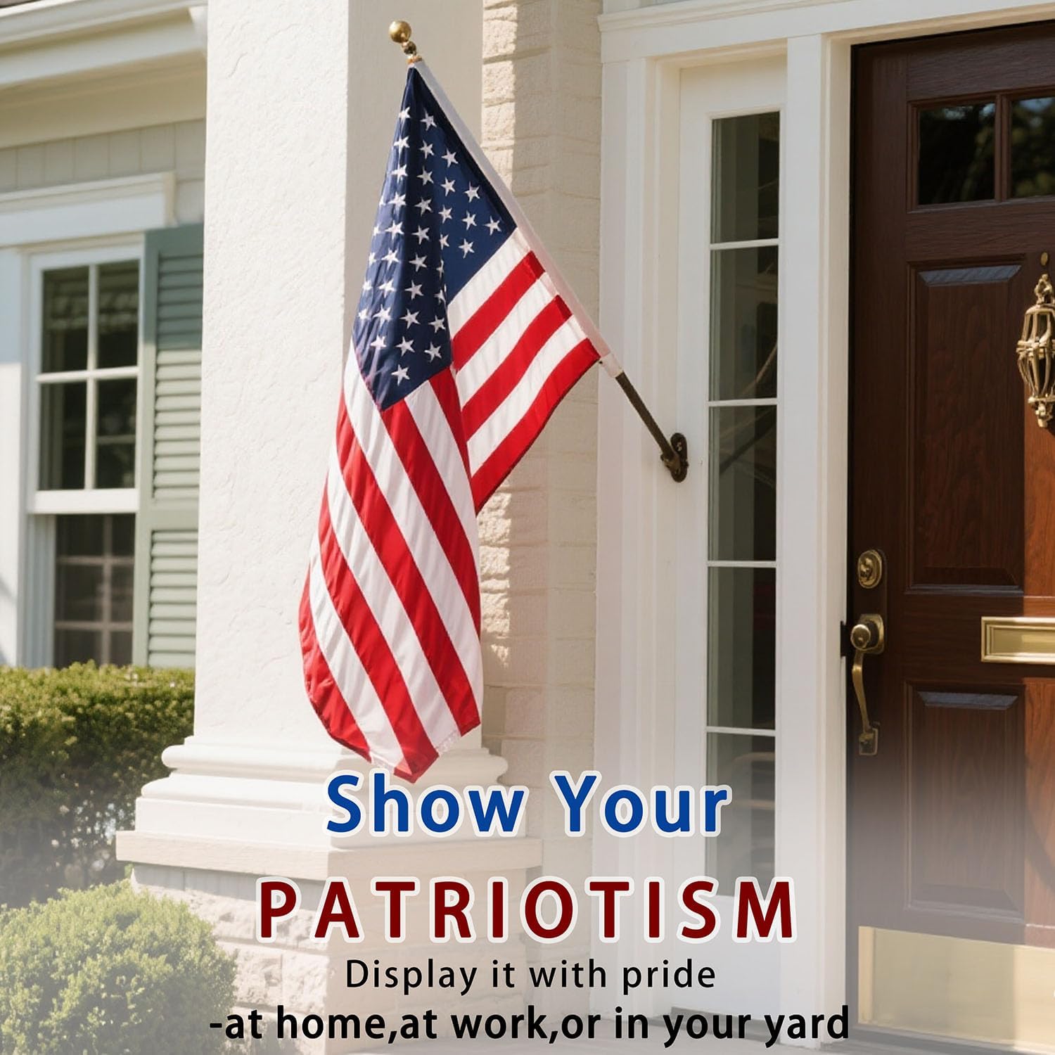 American Flags For Outside 3X5 Ft, Heavy Duty Outdoor Us Flag With Waterproof Embroidered Stars, Sewn Stripes & Brass Grommets For High Wind, Uv Fade Resistant