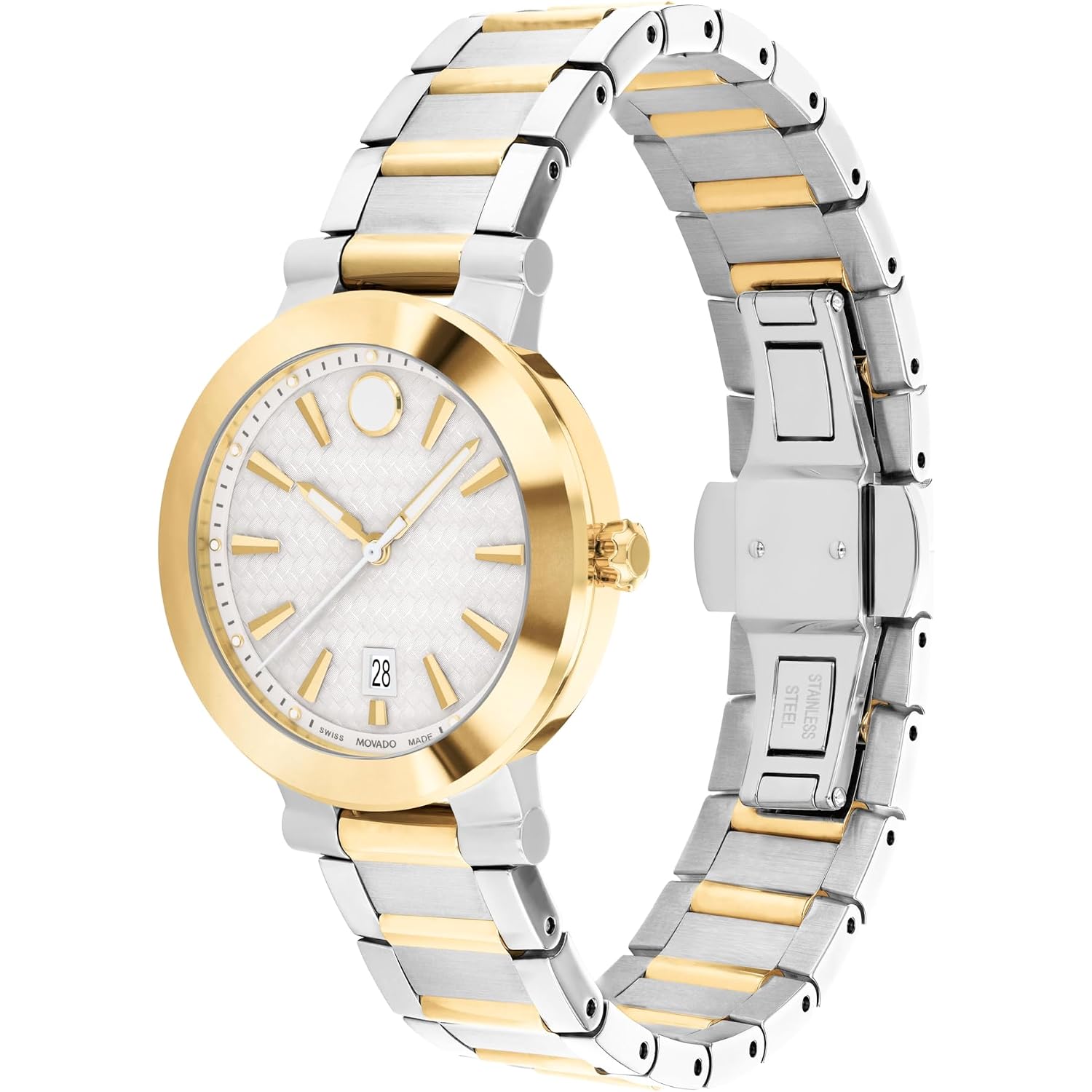 Movado Women'S Watch - Swiss Quartz 3H Movement, Stainless Steel Link Bracelet - 5 Atm Water Resistance - Sport Luxury Fashion Timepiece For Her - 32Mm