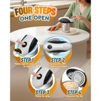 Zoomsnail Electric Can Opener, Automatic Rechargeable Can Openers With One-Touch Smooth Edge & Magnetic Lid - Hands-Free Easy-Grip Opener For Seniors With Arthritis And Most Cans