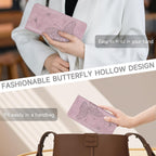KITEVIUN RFID Wallet Women Ultra Slim Thin Womens Wallet Compact Clutch Long Ladies Wallet for Women PURPLE