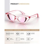 Joopin Polarized Cat Eye Sunglasses for Women Vintage Cateye Sun Glasses UV400 Protection A13-pink Mirrored Pink