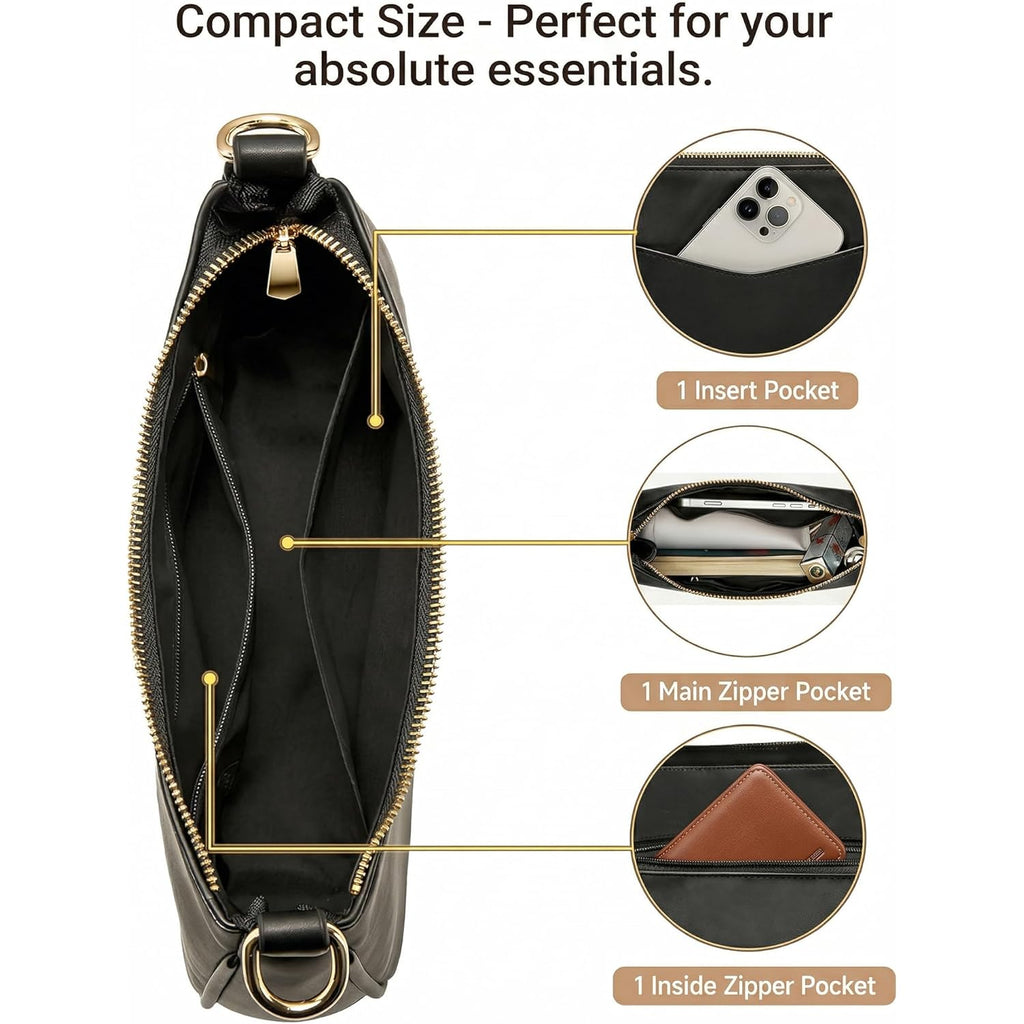 Small Shoulder Bags for Women, mini Purse Vegan Leather Shoulder Bag, Cute Retro Hobo Handbag