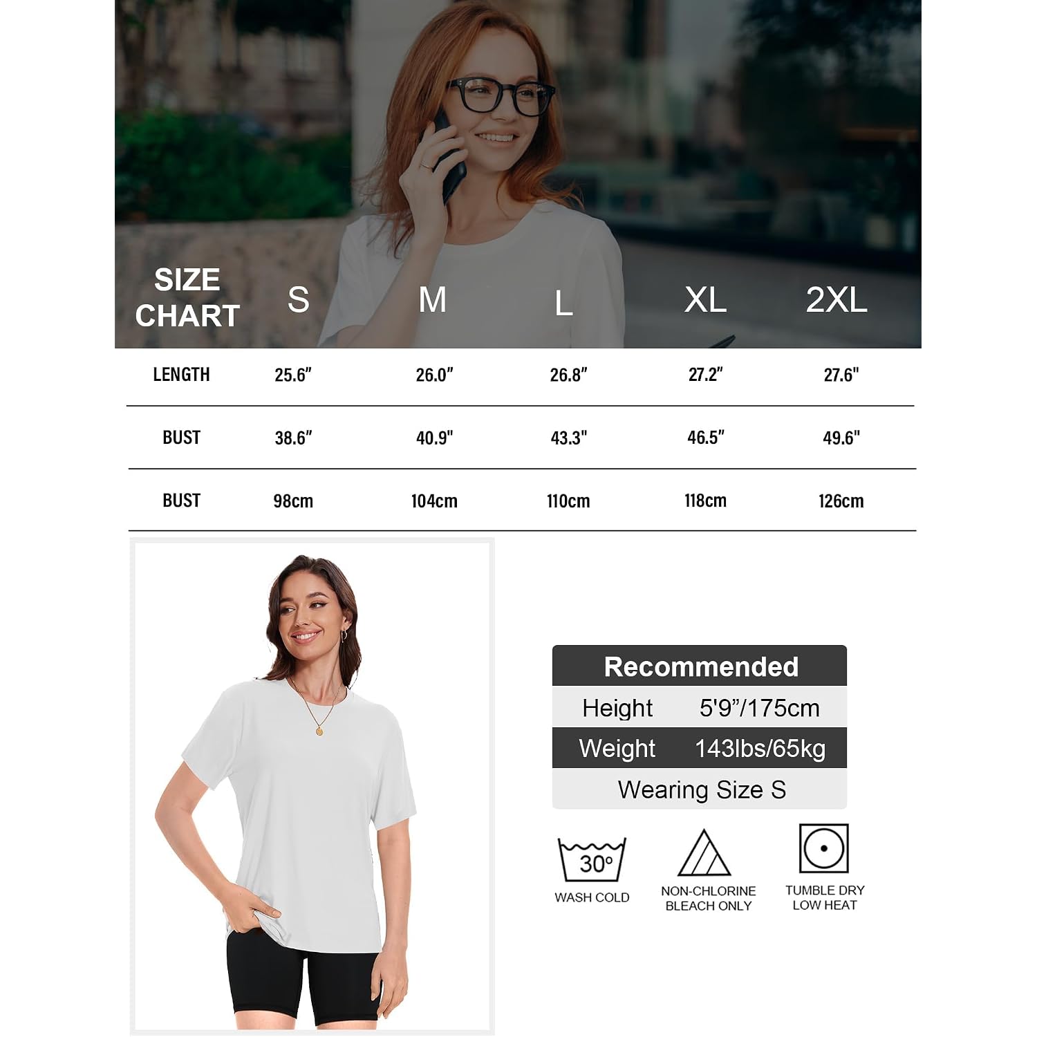 Kinglaman 4 Pack Women Basic T Shirts Tees, Workout Gym Loose Fit Crew Neck Short Sleeve Tshirts Casual Tops