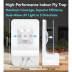 Advanced Double-Sided Indoor Fly Trap For Home, Plug-In 5-Way Uv Light | Bug Catcher, Fly & Gnat Killer For House Flies, Gnats, Mosquitoes, Moths, Fruit Fly Traps For Indoors, 1 Trap 4 Refills
