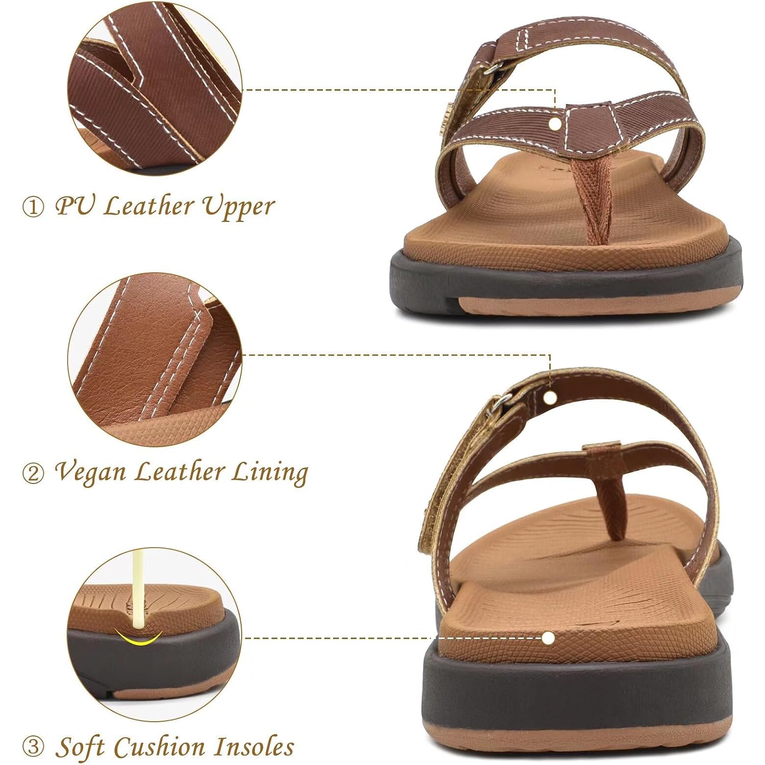 Coface Womens Fashion Orthotic Flip Flops Ladies Slip On Lightweight Athletic Yoga Mat Cushion Thong Sandals With Comfortable Plantar Fasciitis Arch Support